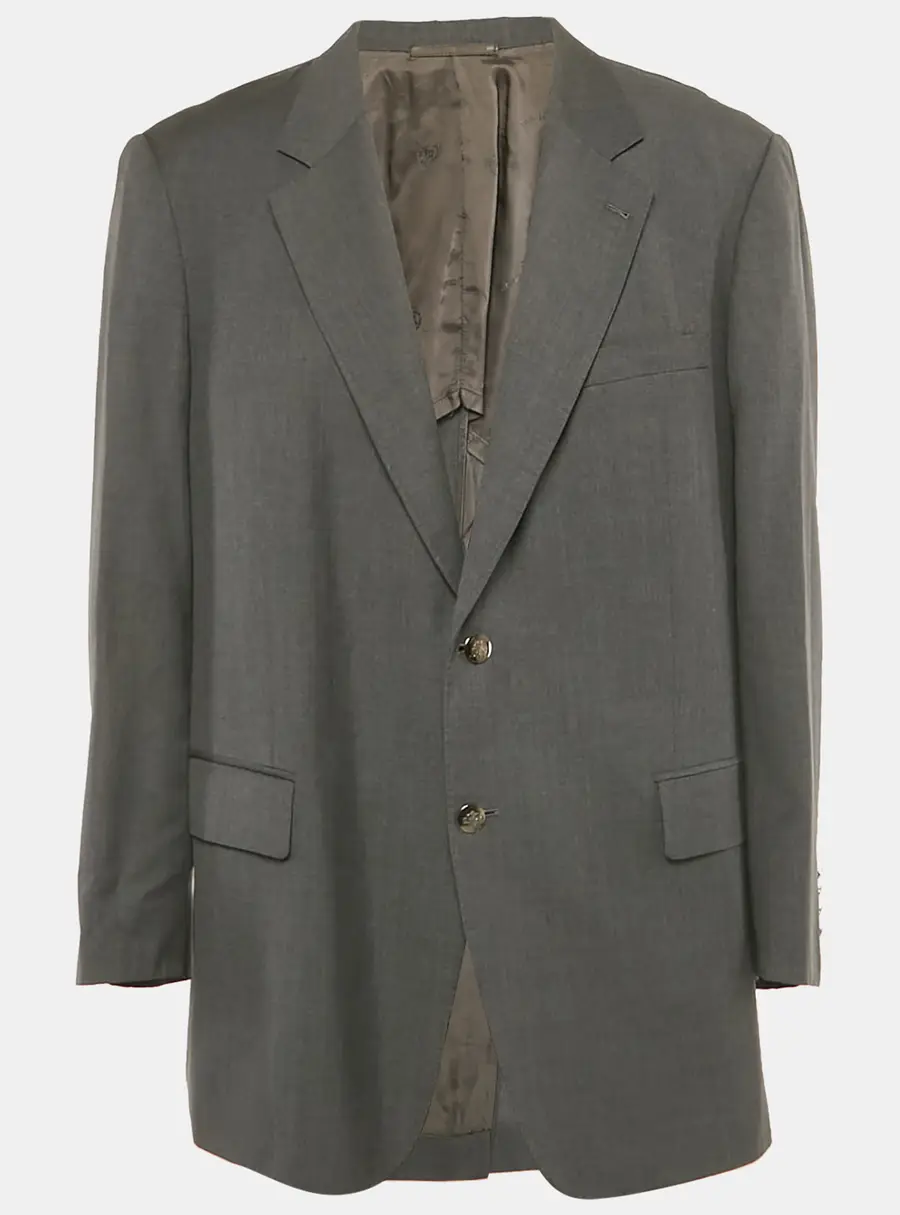 Ermenegildo Zegna Grey Wool Single Breasted Blazer XL