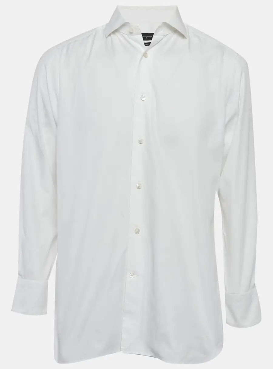 Ermenegildo Zegna White Cotton Trofeo Shirt L