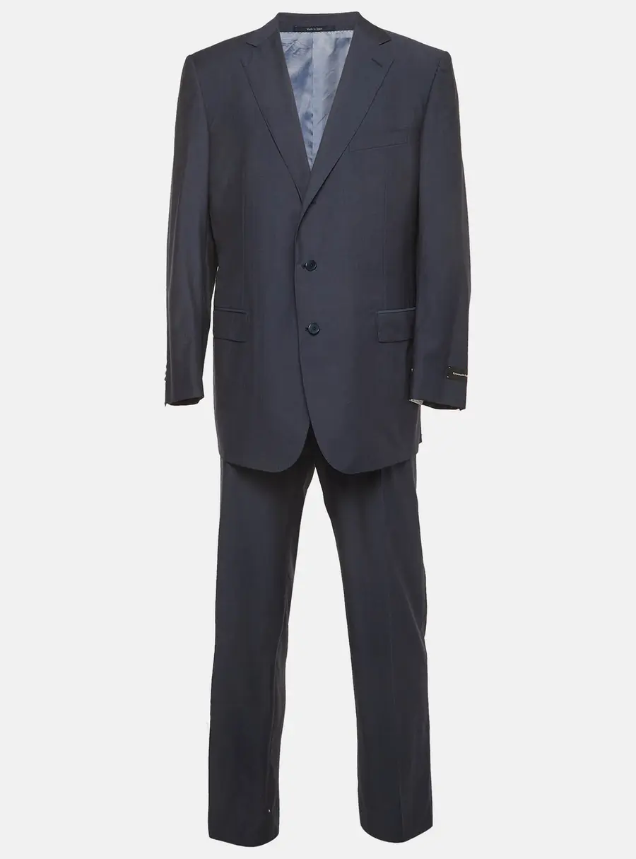 Ermenegildo Zegna Navy Blue Wool Single Breasted Blazer and Pant Suit 4XL