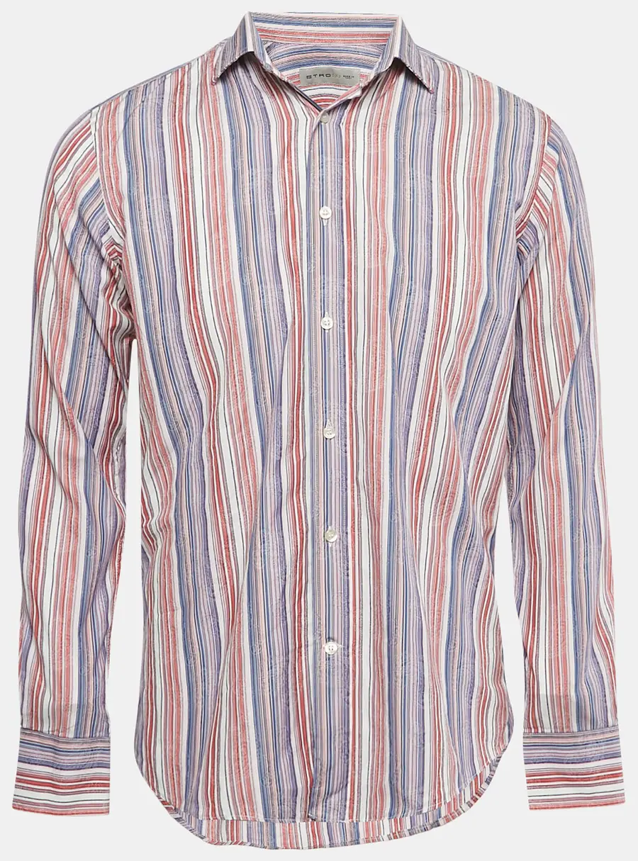 Etro Multicolor Cotton Jacquard Button Front Shirt M