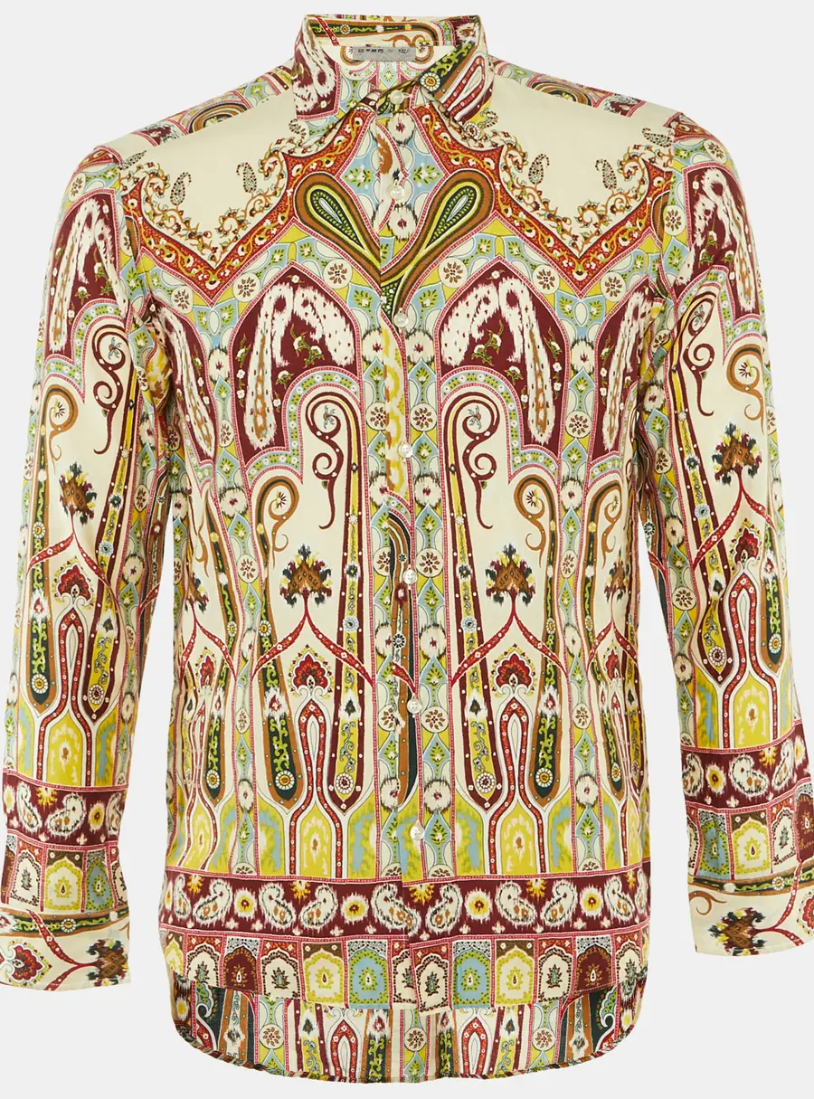 Etro Multicolor Paisley Print Cotton Long Sleeve Shirt M