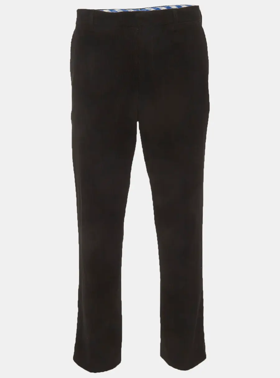 Etro Black Corduroy Trousers XL