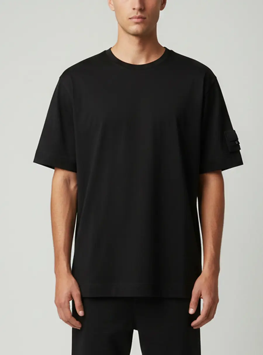 Fendi Black Jersey Crewneck Oversized T-Shirt M