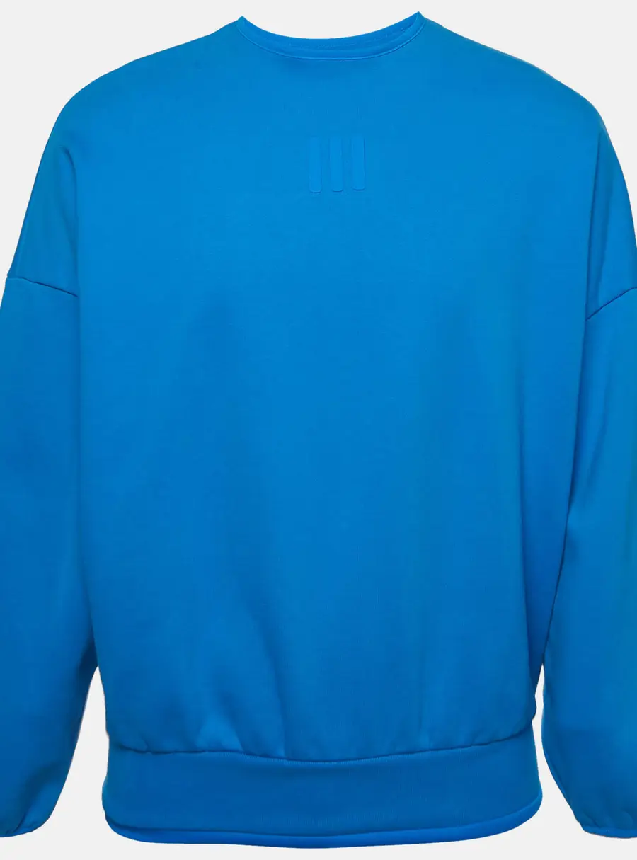 Fear of God X Adidas Blue Logo Graphic Knit Sweatshirt XS