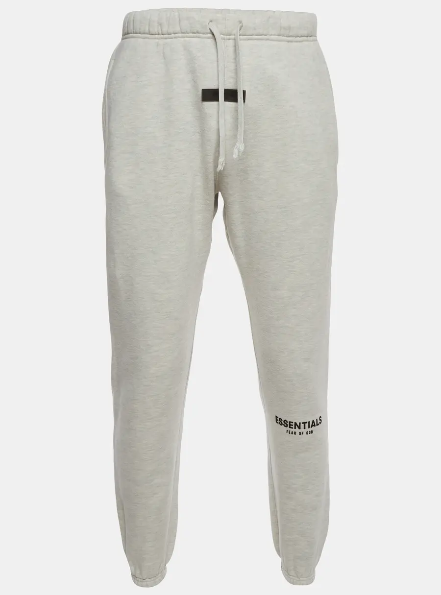 Fear of God Essentials Grey Cotton Blend Drawstring Sweatpants S