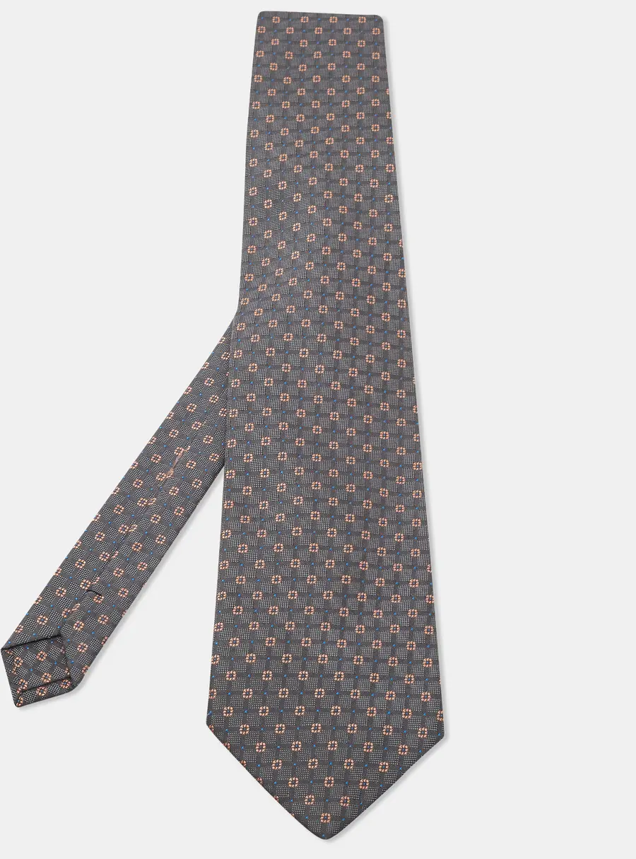 Giorgio Armani Cravatte Patterned Silk Traditional Tie