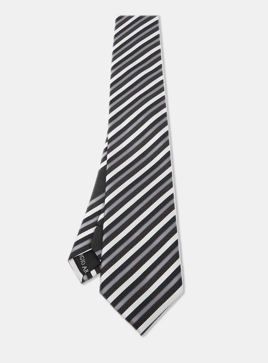 Giorgio Armani Multicolor Diagonal Striped Silk Tie
