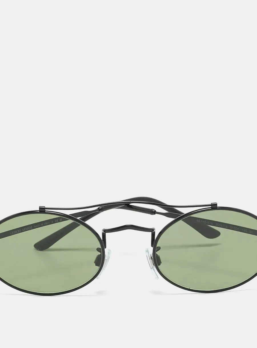 Giorgio Armani Black AR 115 S-M Oval Sunglasses
