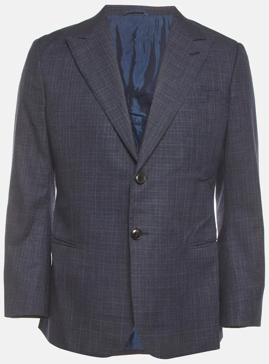 Giorgio Armani Navy Blue Wool Blend Single Breasted Blazer L