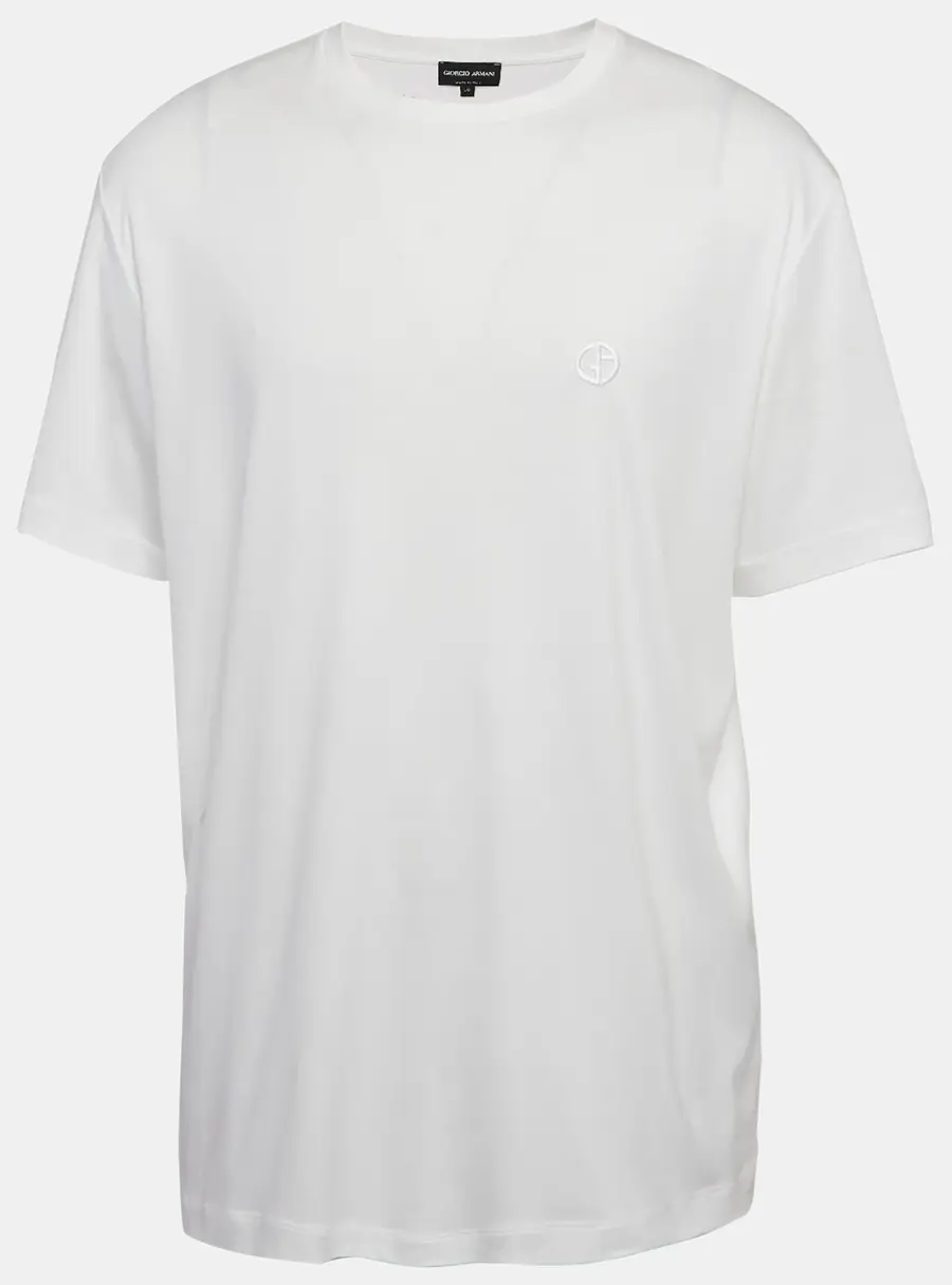 Giorgio Armani White Jersey Crewneck T-Shirt 4XL