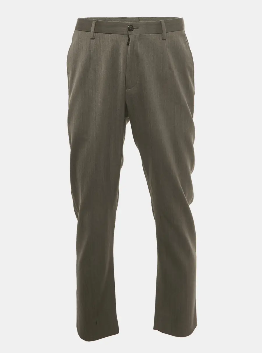 Giorgio Armani Grey Wool Blend Formal Trousers L
