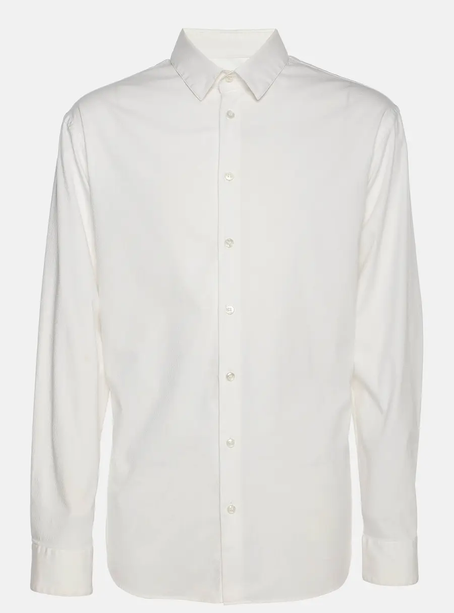 Giorgio Armani White Stretch Cotton Long Sleeve Shirt XL