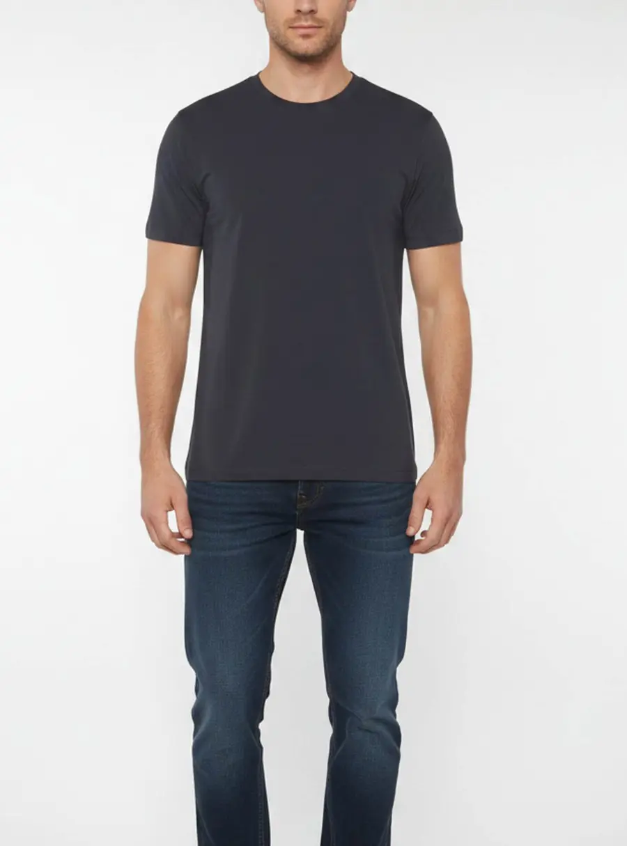 Giorgio Armani Navy Blue Jersey Crew Neck T-Shirt L