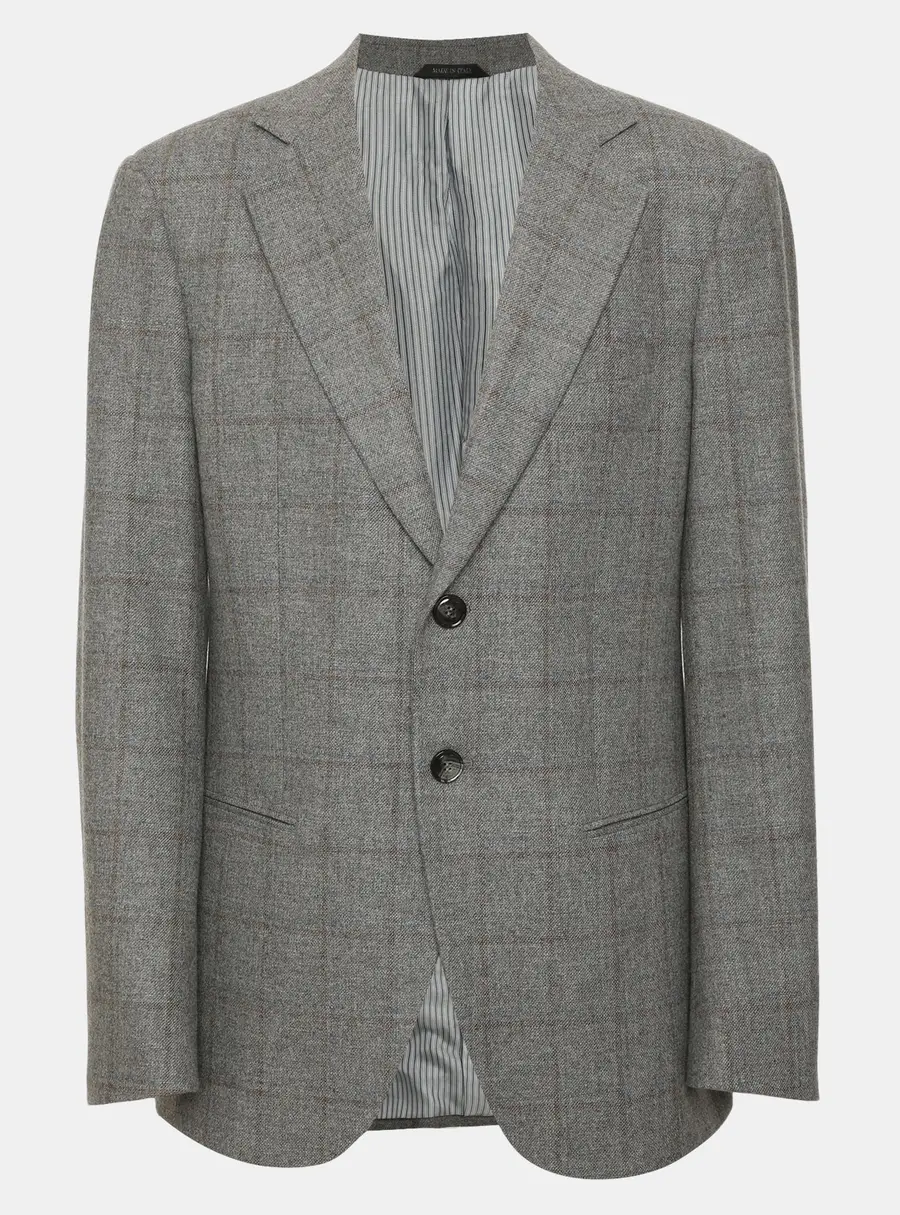 Giorgio Armani Grey Wool Blend Single Breasted Blazer L