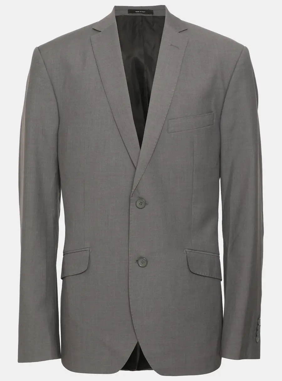 Giorgio Armani Grey Super 140's Virgin Wool Single Breasted Blazer XXL