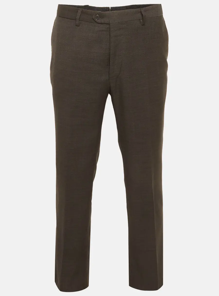 Gianni Versace Grey Textured Wool Blend Regular Fit Pants XXL
