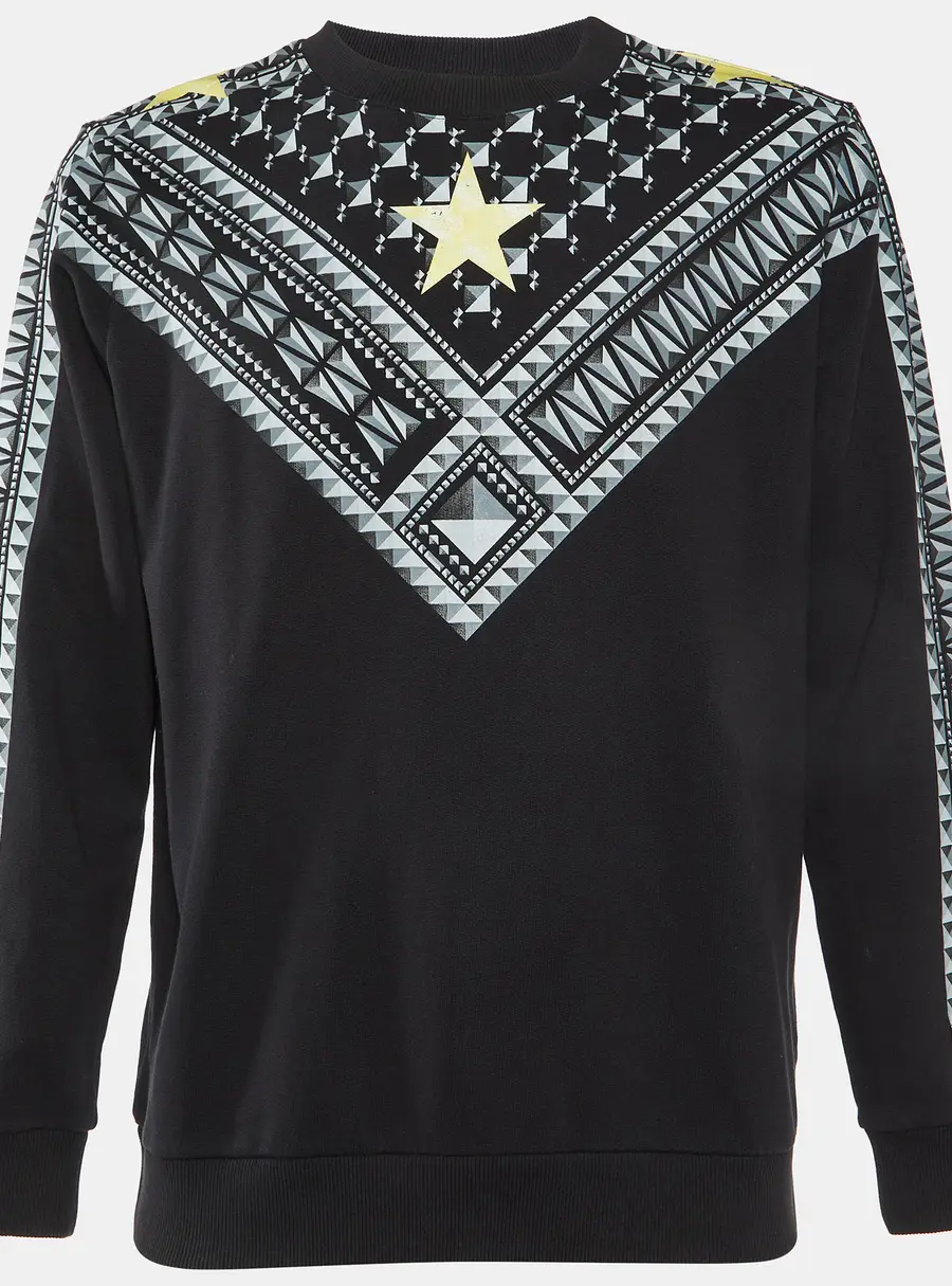 Givenchy Black Printed Cotton Crew Neck Sweatshirt M