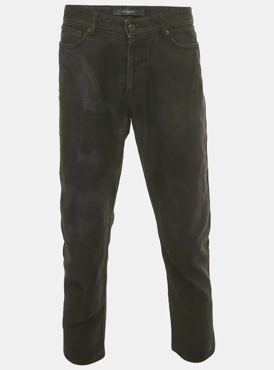 Givenchy Black Printed Denim Jeans XXL/Waist 38"