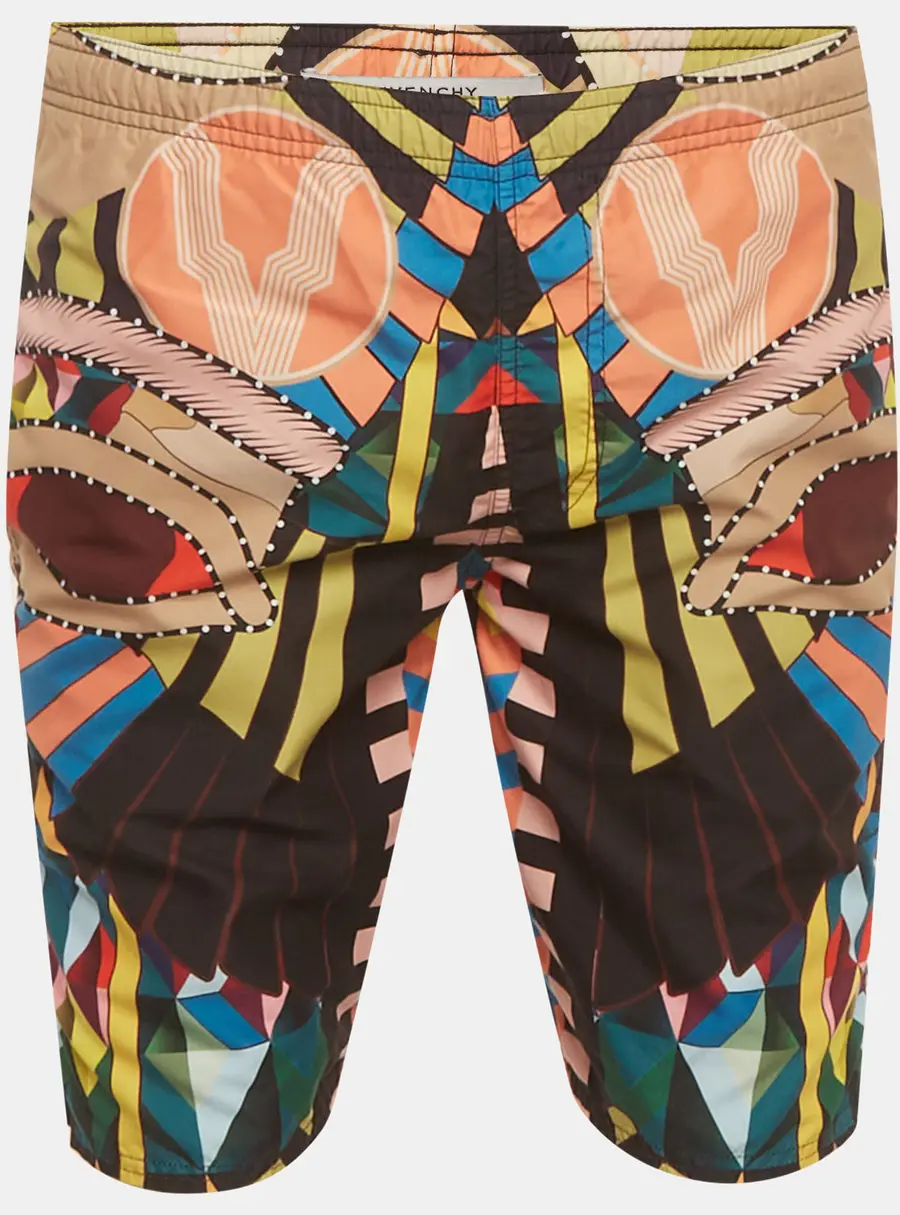 Givenchy Multicolour Abstract Print Nylon Swim Shorts XS