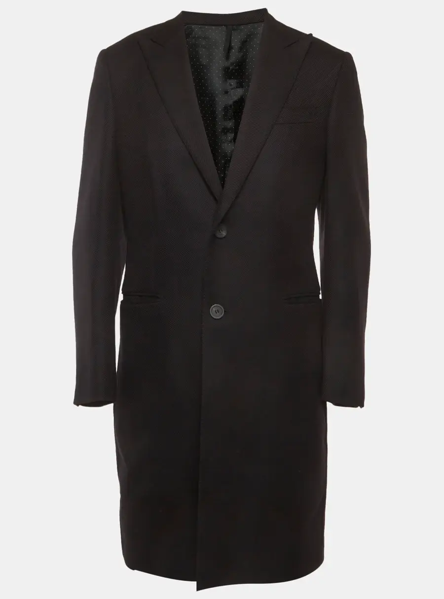Givenchy Black Wool Mid Length Coat M