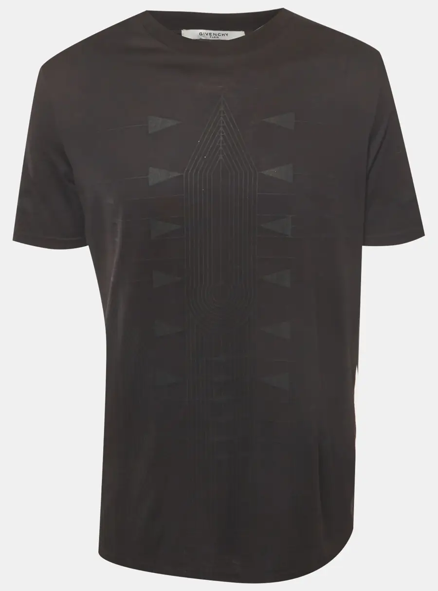 Givenchy Black Printed Jersey Crewneck T-Shirt XS
