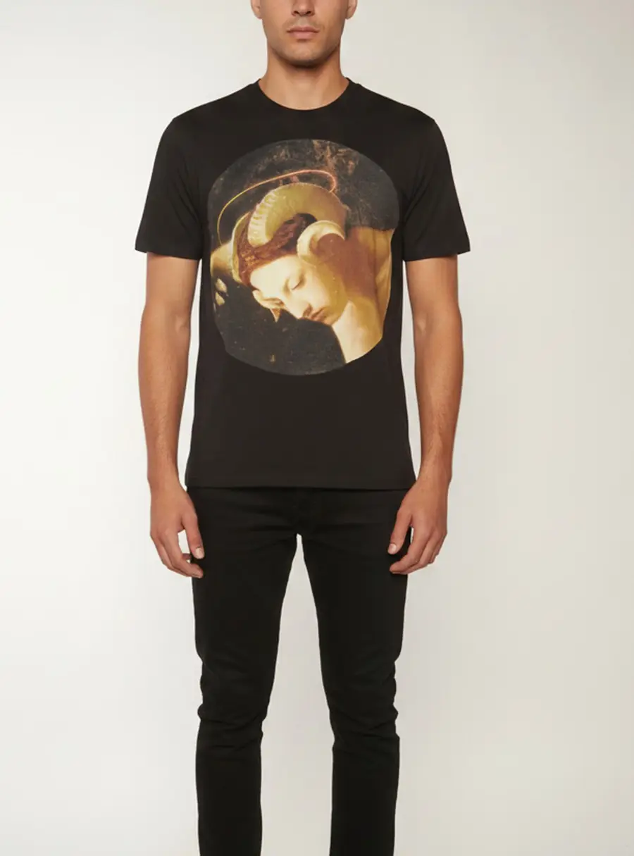 Givenchy Black Printed Jersey Short Sleeve T-Shirt M