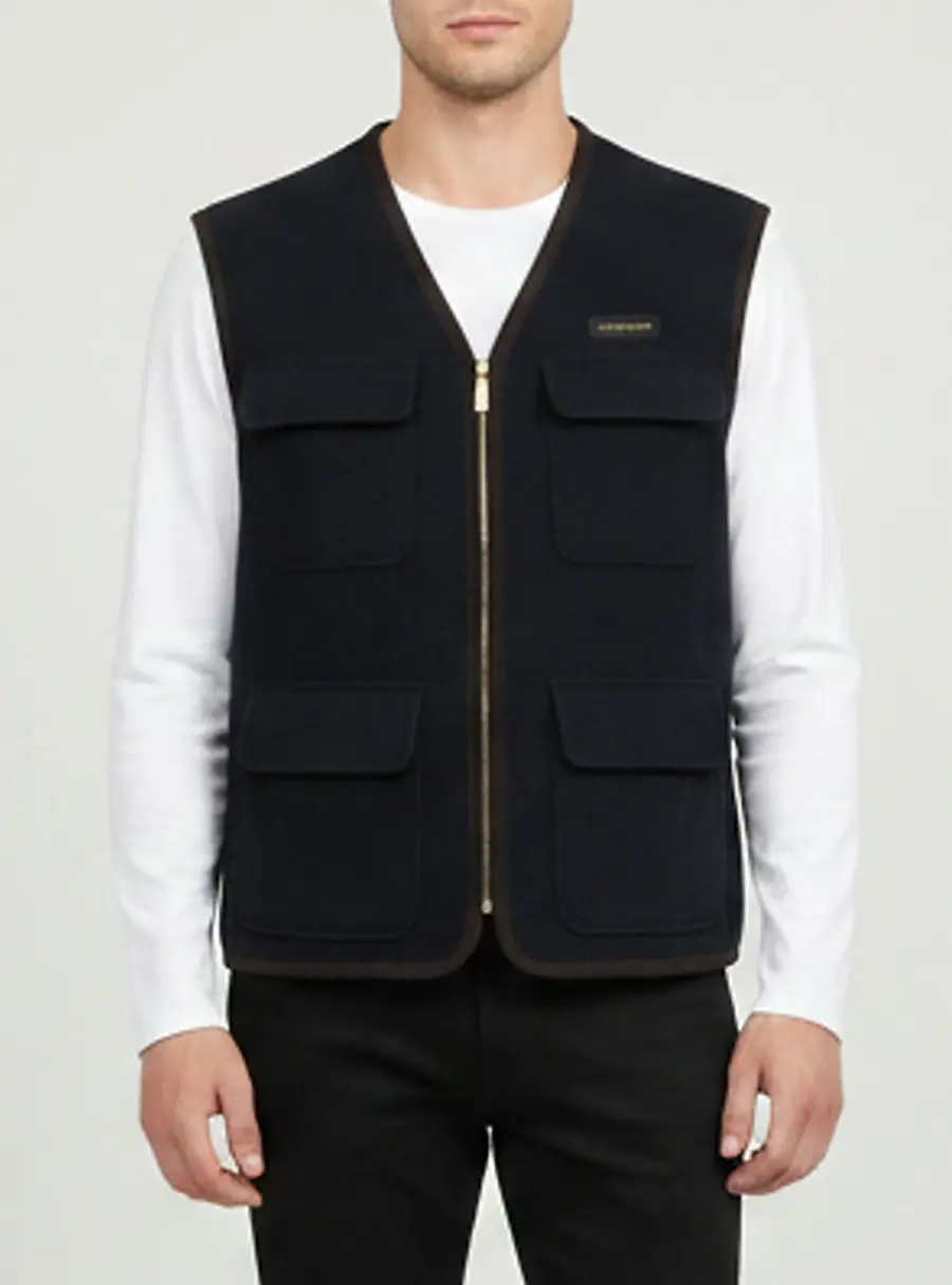 Givenchy Navy Blue Wool Vest XL