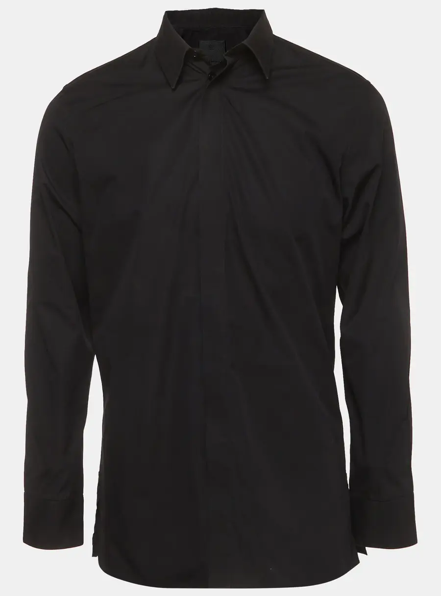 Givenchy Black Cotton Long Sleeve Shirt L
