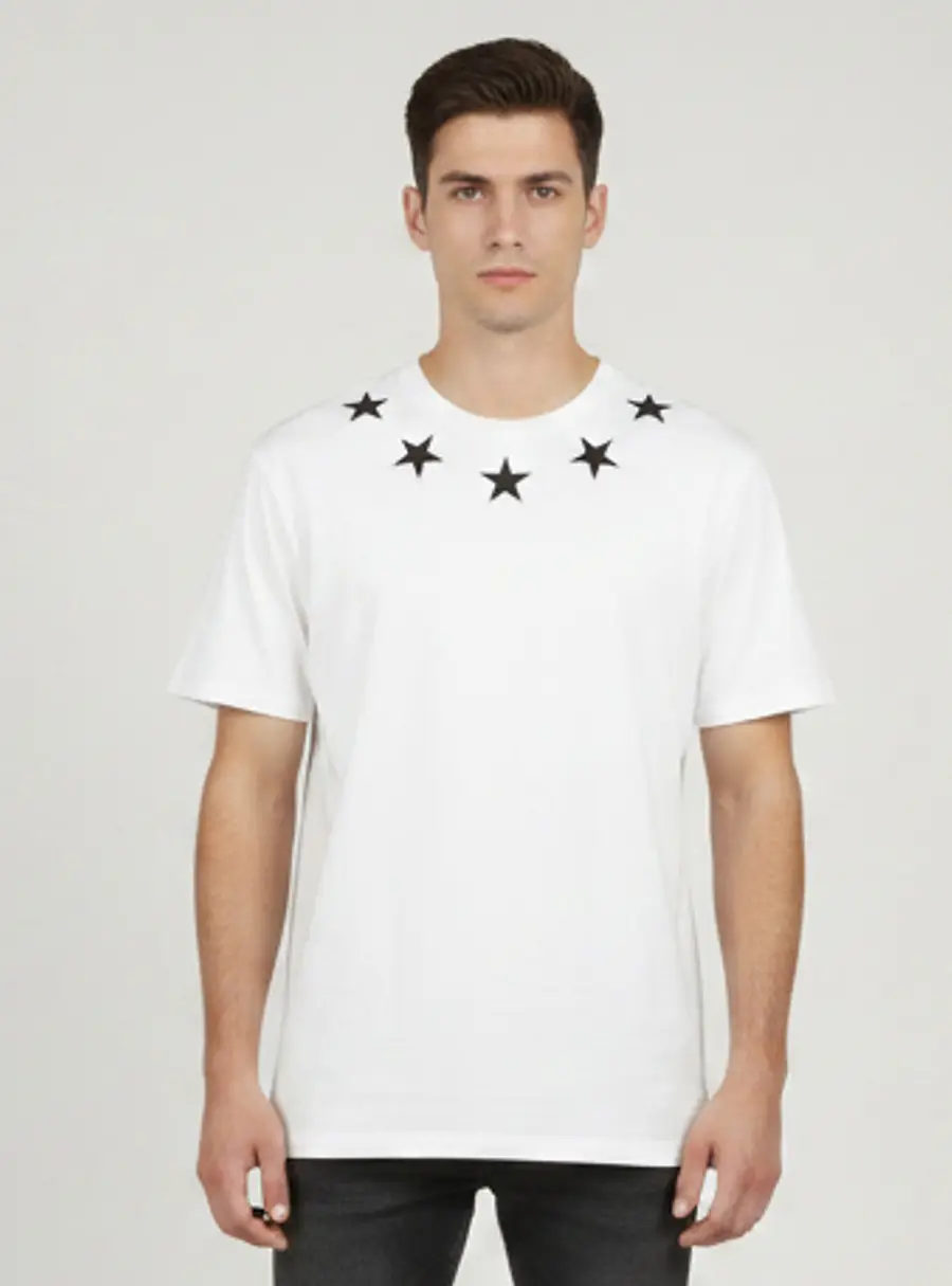 Givenchy White Embellished Short Sleeve T-Shirt M