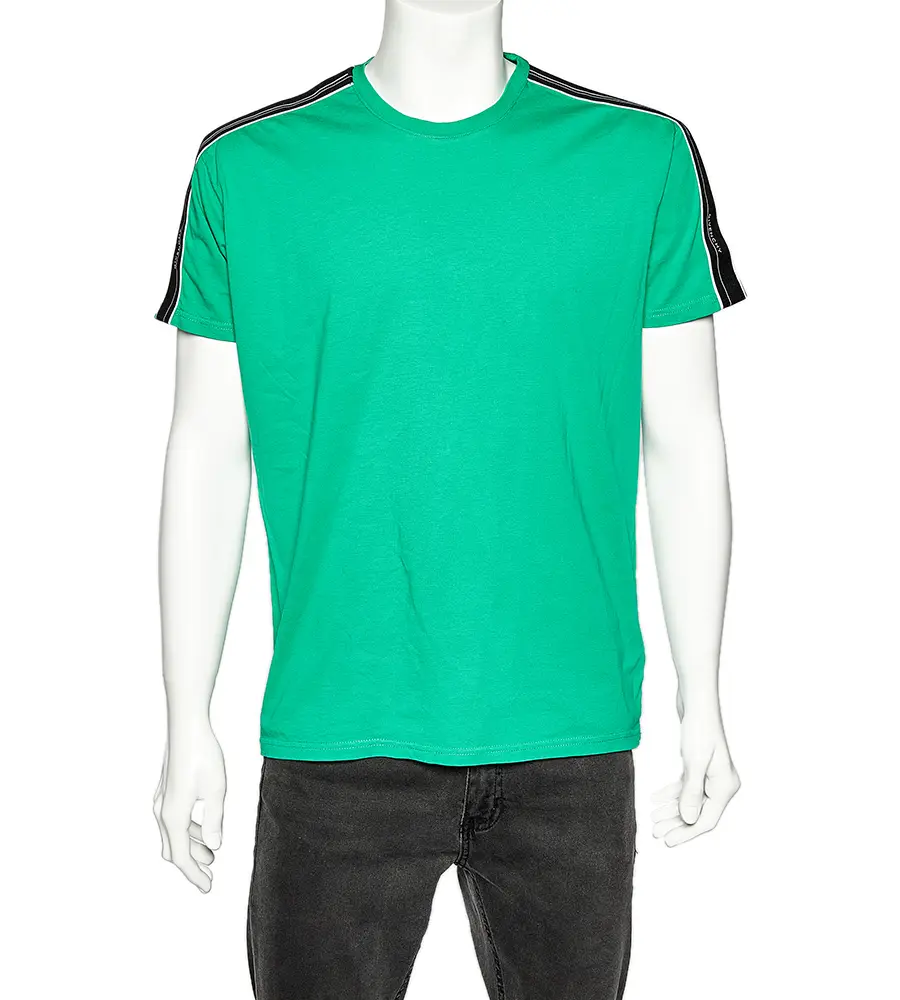 Givenchy Green Cotton Contrast Logo Tape Detail Regular Fit T-Shirt M