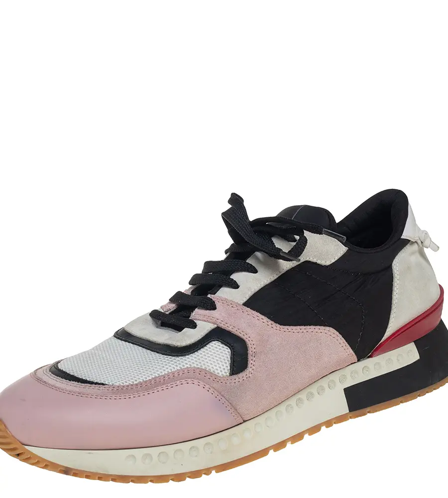 Givenchy Multicolor Suede, Leather And Mesh Lace Up Sneakers Size 43