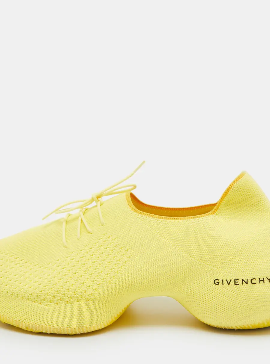 Givenchy Yellow Knit Fabric TK-360 Low Top Sneakers Size 42