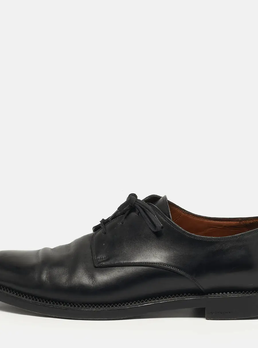 Givenchy Size 46 Black Leather Lace Up Derby Shoes