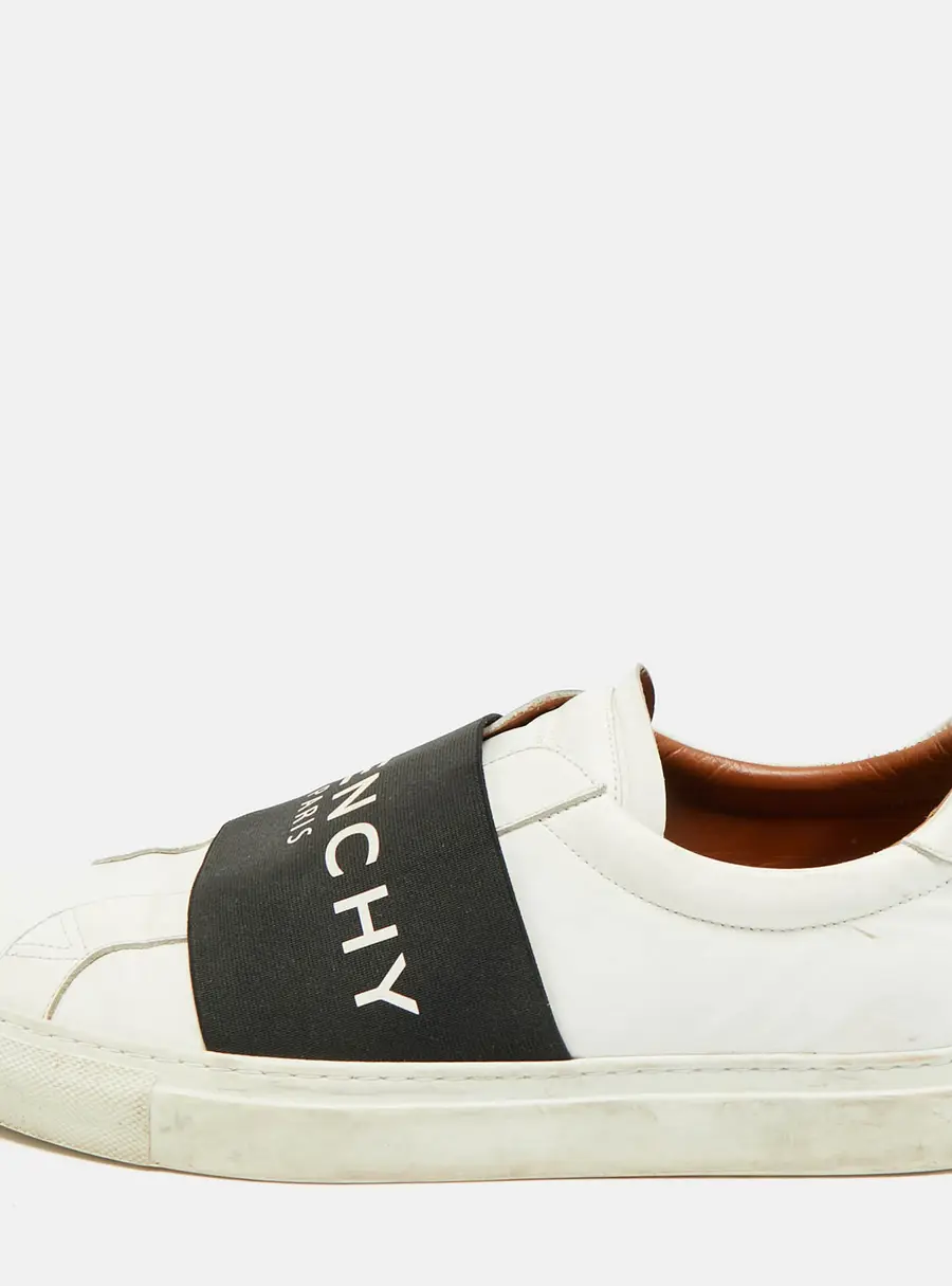 Givenchy Urban Street Size 44 White/Black Leather Slip On Sneakers