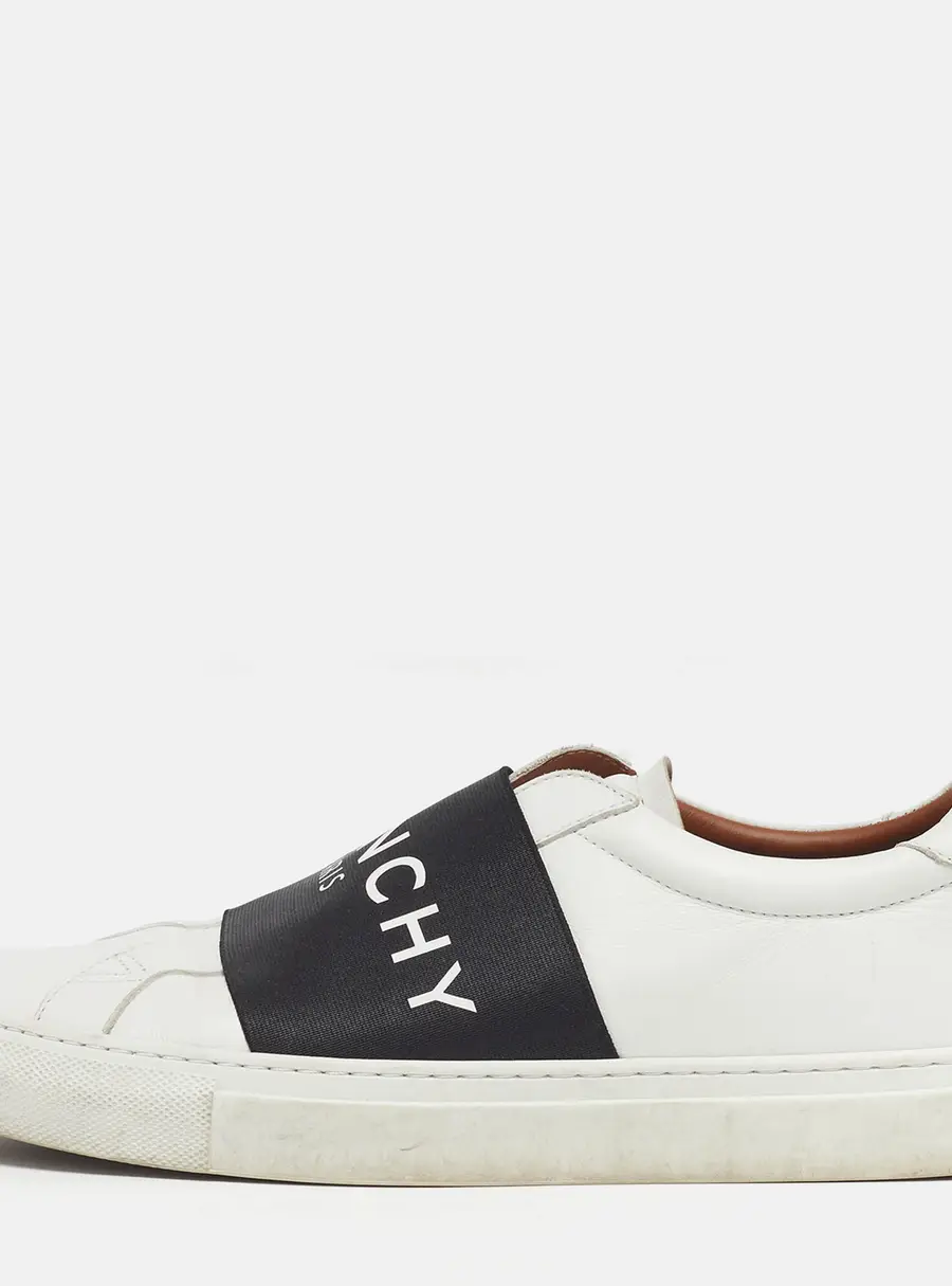Givenchy Urban Street Size 41 White/Black Leather Slip On Sneakers