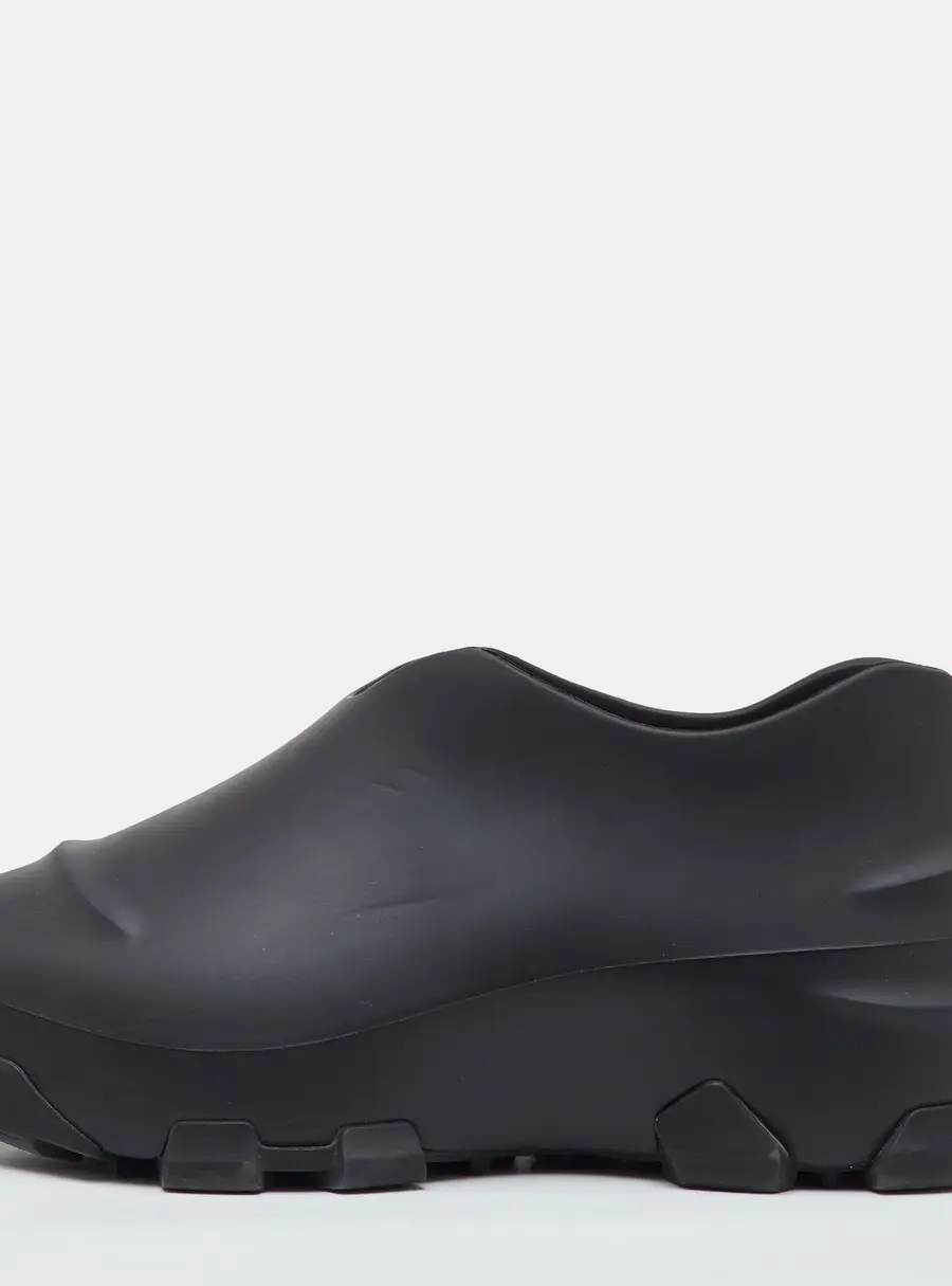 Givenchy Monumental Mallow Size 44 Black Rubber Low Slip On Sneakers
