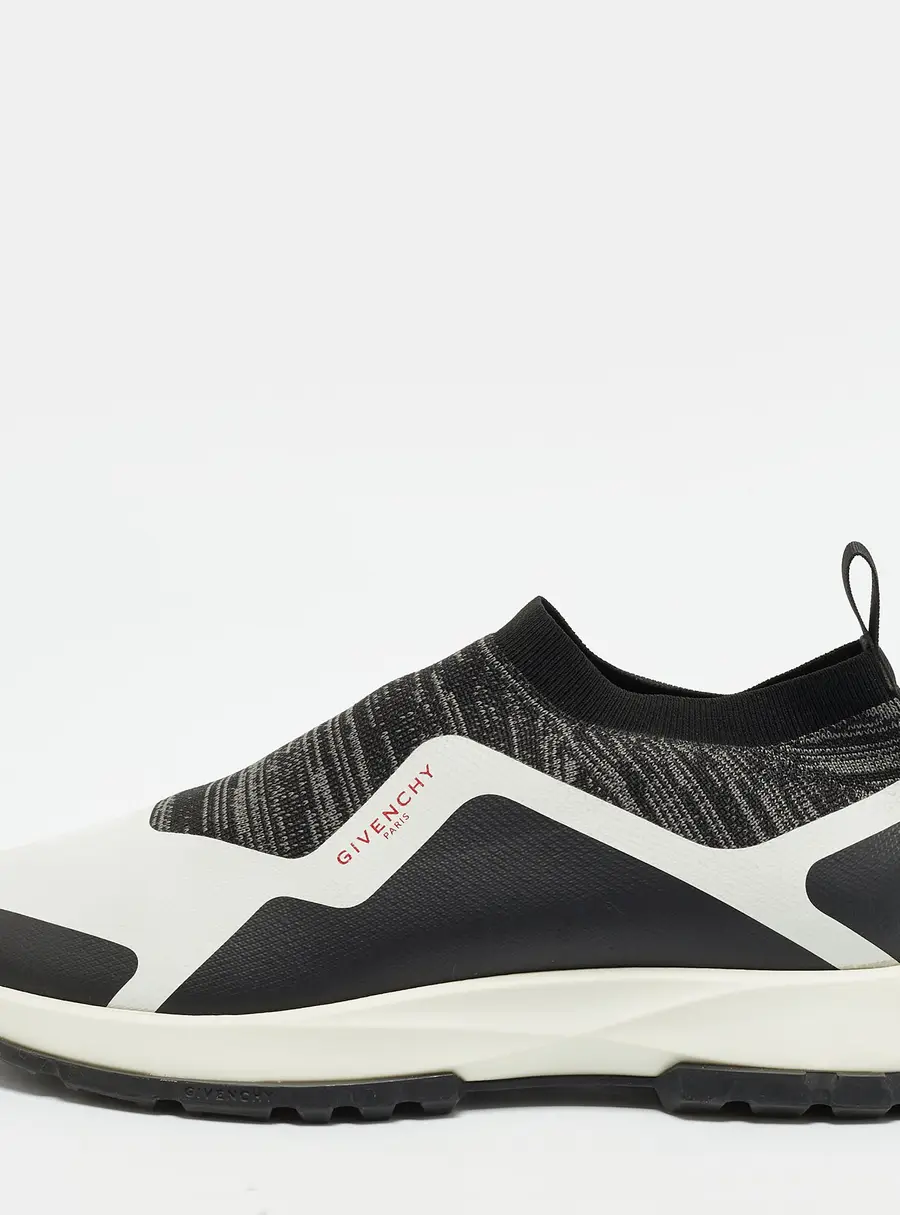 Givenchy Spectre Size 43 Black/White Fabric and Leather Slip On Sneakers