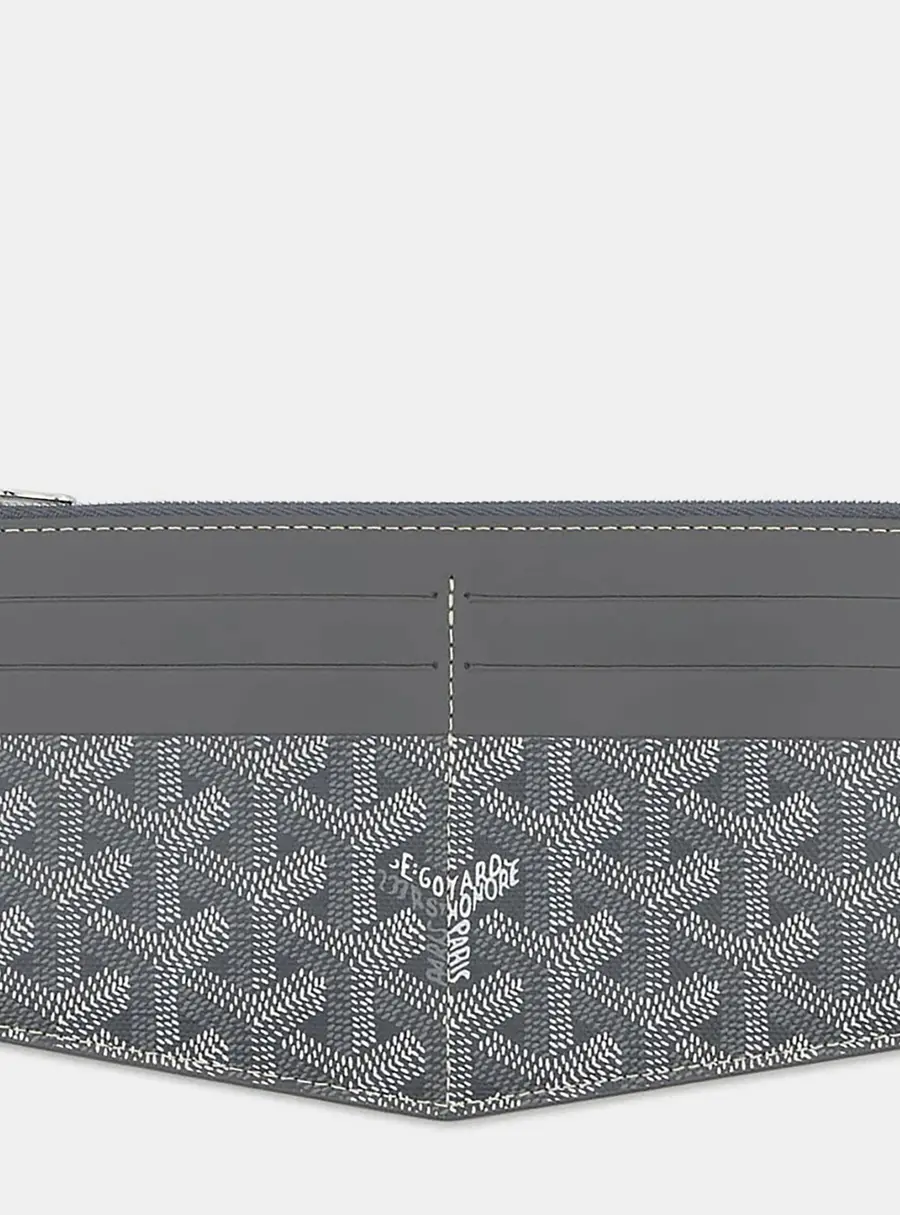 Goyard Louise Insert Card Holder Grey Goyardine Canvas Card Holder Bag