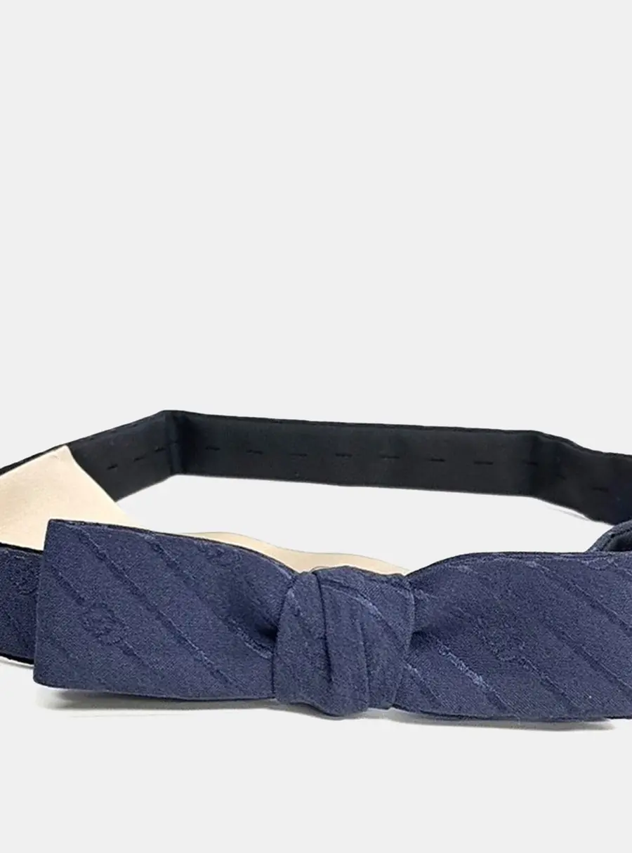 Gucci Blue Silk Bow Tie