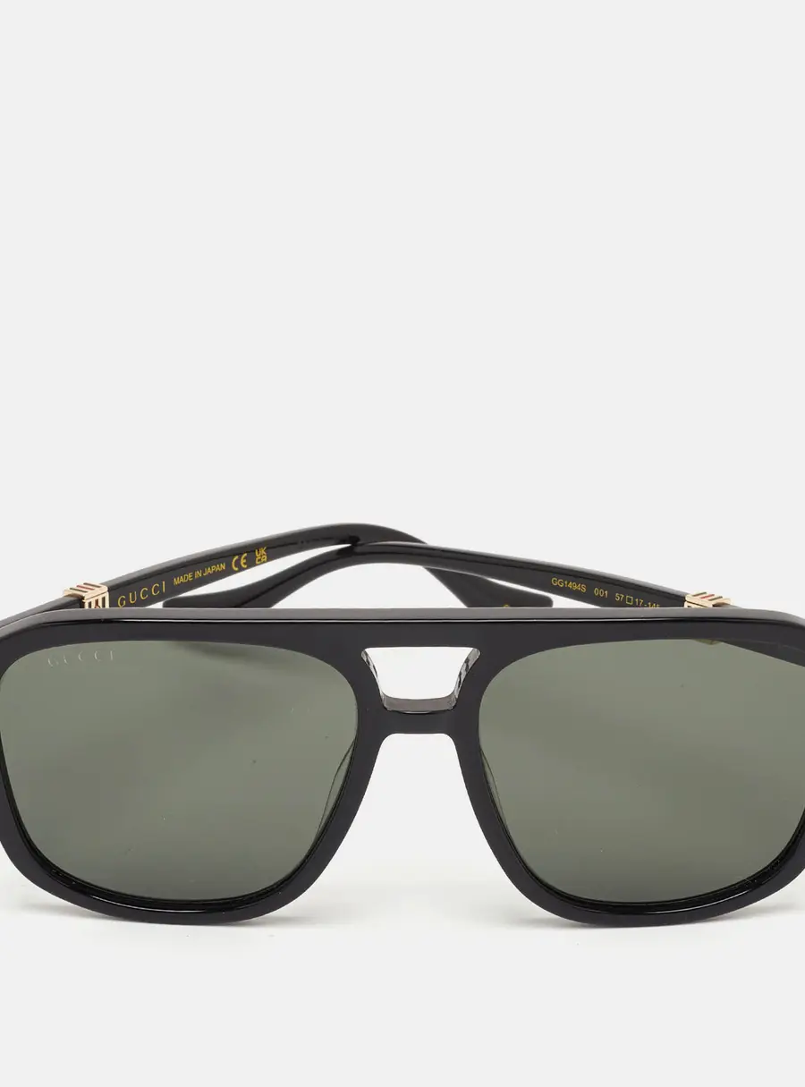 Gucci Black GG1494S Web Aviator Sunglasses