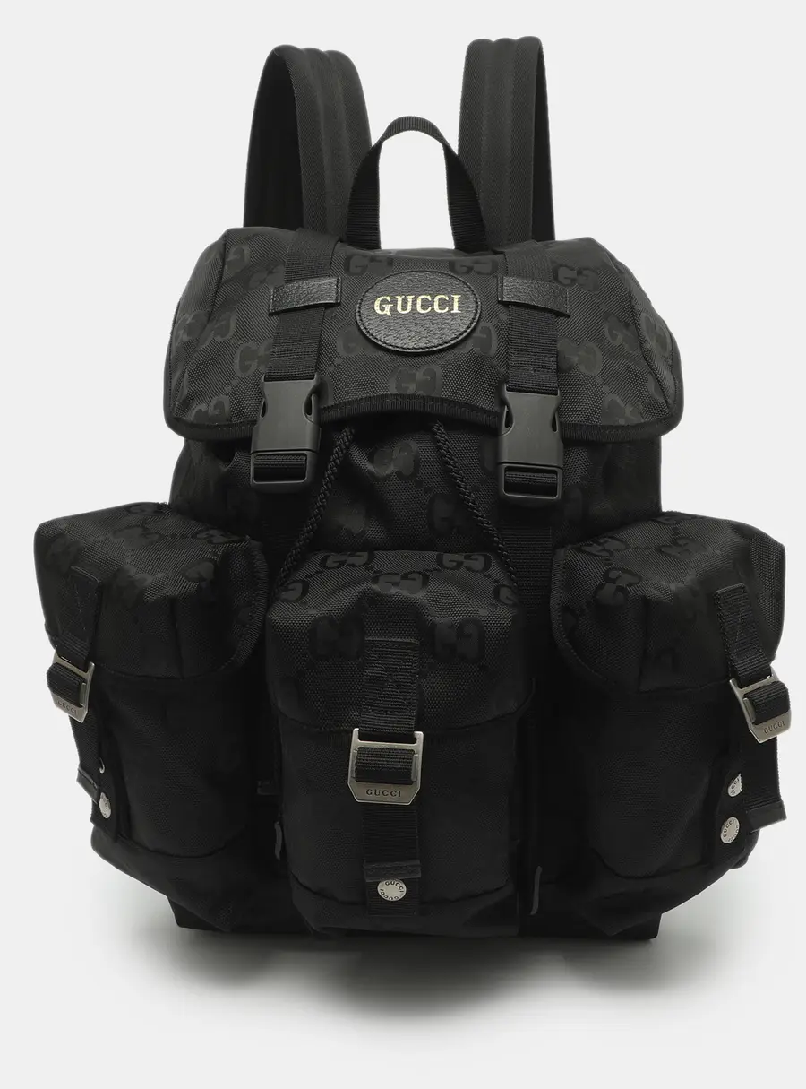 Gucci Off The Grid Black GG Nylon Backpack