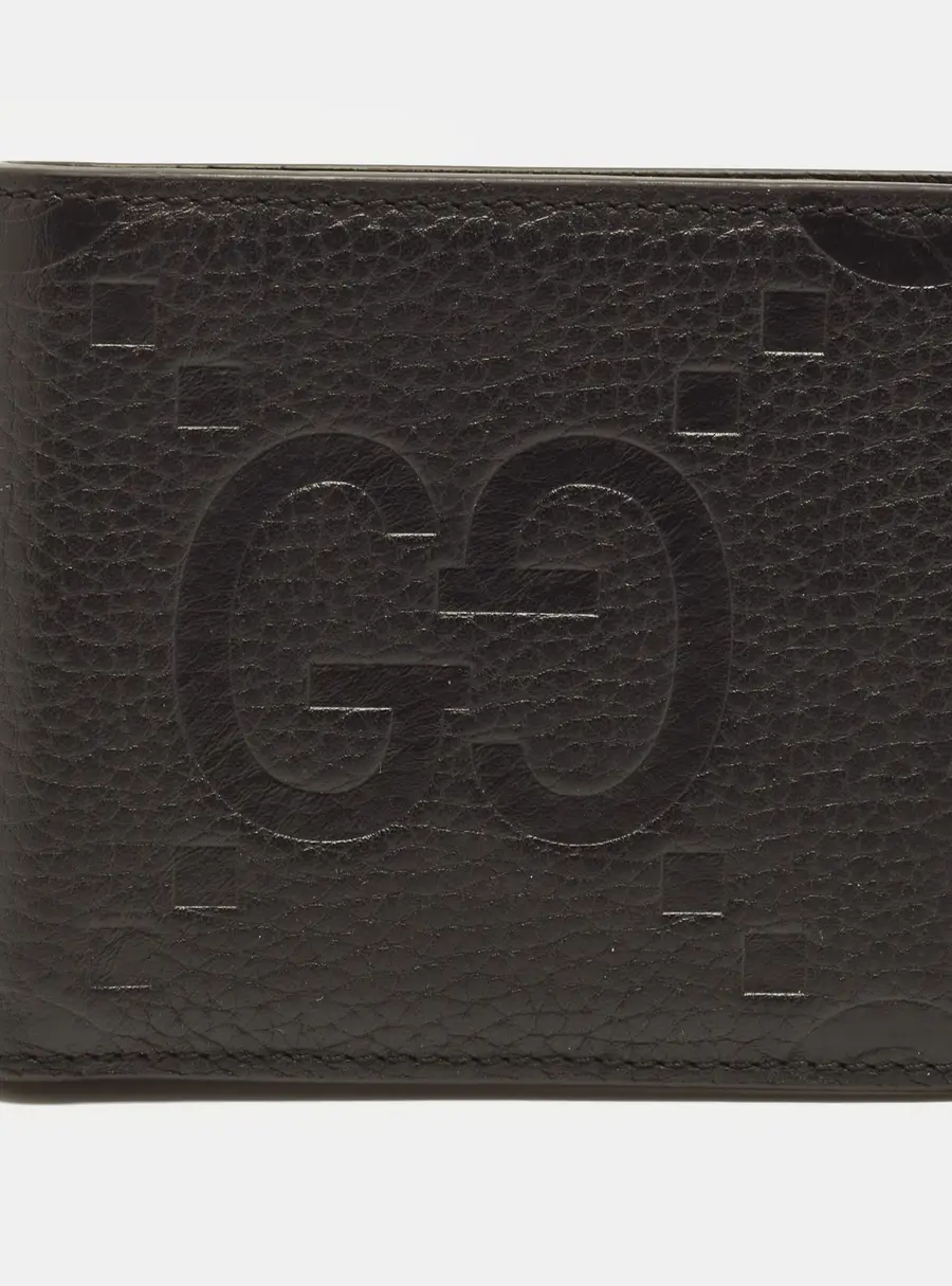 Gucci GG Jumbo Black Leather Bifold Wallet