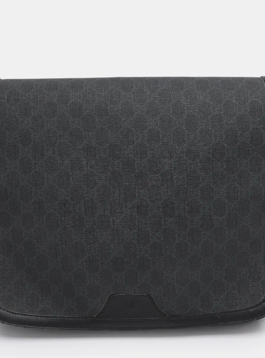Gucci Grey Coated Canvas and Leather Messengers