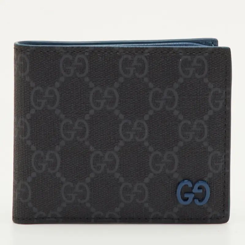 Gucci Ash Grey GG Supreme Canvas Bifold Wallet
