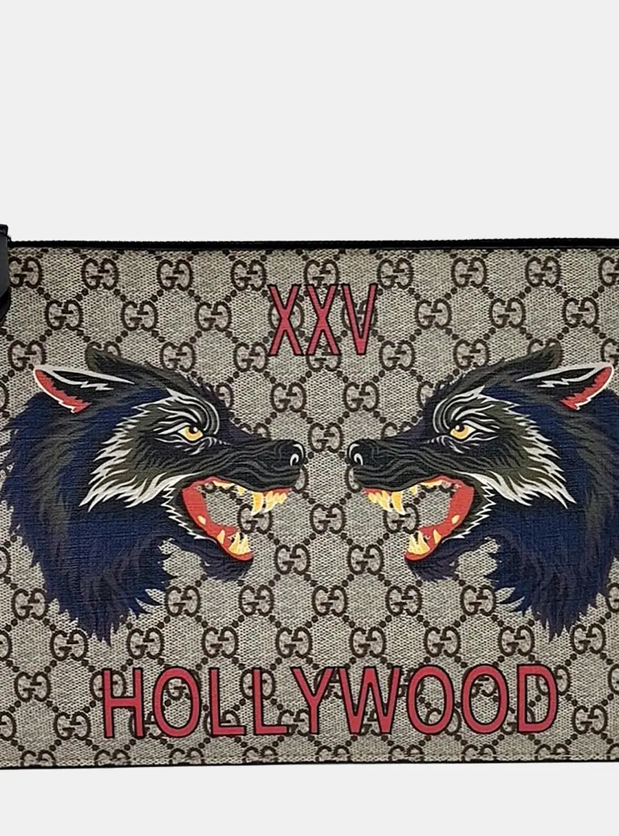 Gucci GG Supreme Clutch (473904)