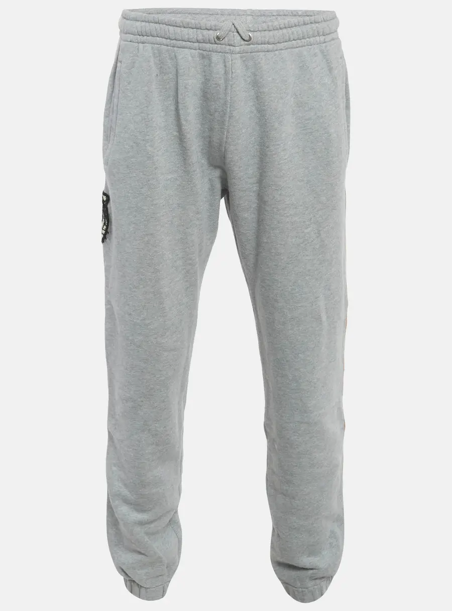 Gucci Grey Side Stripe Cotton Tiger Applique Joggers L