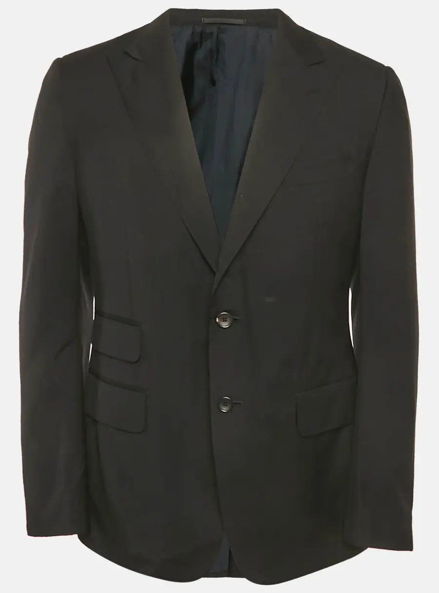 Gucci Black Wool Regular Fit Blazer L