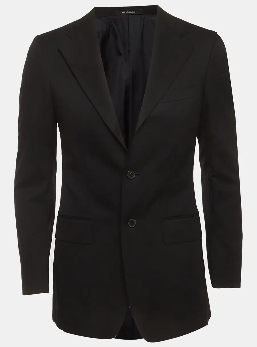 Gucci Black Wool Regular Fit Single Breasted Blazer XS