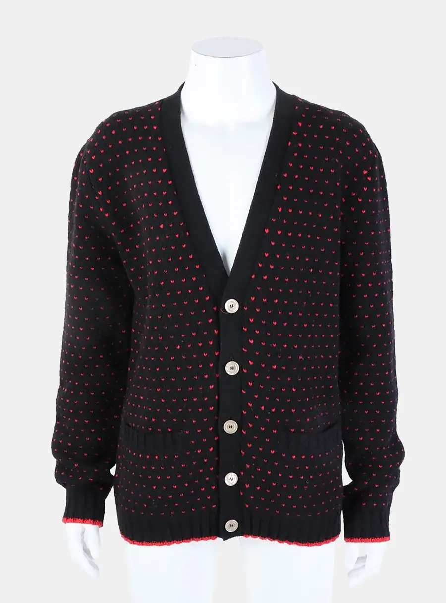 Gucci Black Wool Cardigan Size S