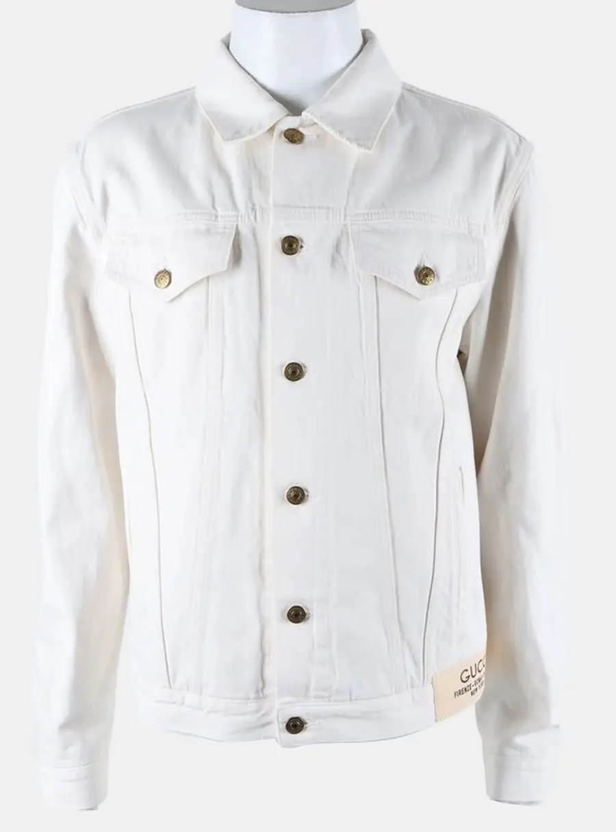 Gucci White Cotton jacket Size IT/FR 46